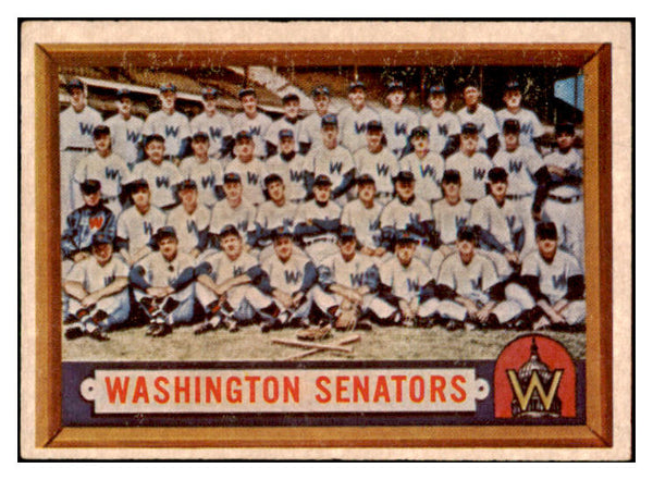 1957 Topps Baseball #270 Washington Senators Team EX 514490