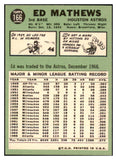 1967 Topps Baseball #166 Eddie Mathews Astros EX-MT 514500