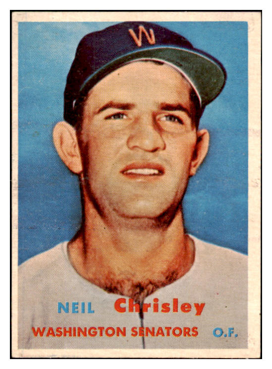 1957 Topps Baseball #320 Neil Chrisley Senators EX-MT 514522