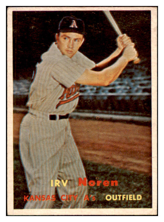 1957 Topps Baseball #298 Irv Noren A's EX 514528