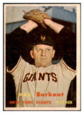 1957 Topps Baseball #310 Max Surkont Giants EX 514529