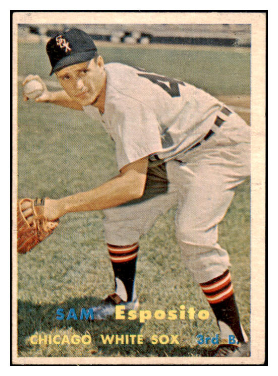 1957 Topps Baseball #301 Sam Esposito White Sox EX 514534