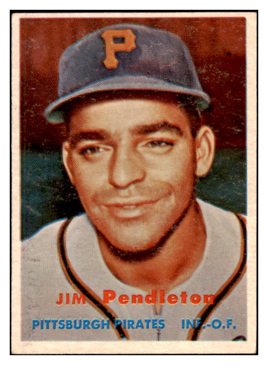 1957 Topps Baseball #327 Jim Pendleton Pirates EX 514541