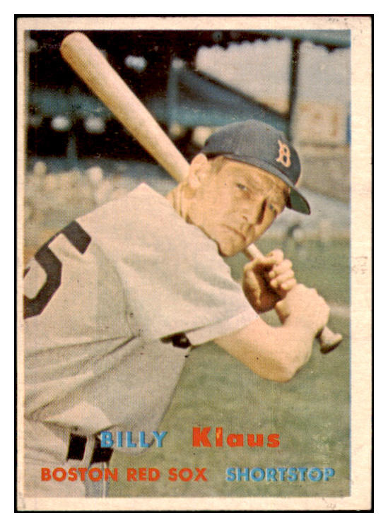 1957 Topps Baseball #292 Billy Klaus Red Sox EX 514545