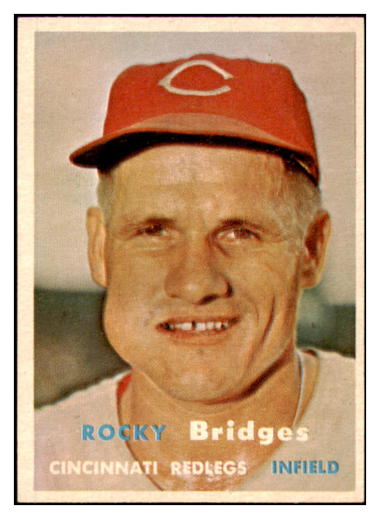 1957 Topps Baseball #294 Rocky Bridges Reds EX-MT 514550