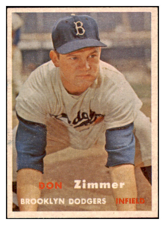 1957 Topps Baseball #284 Don Zimmer Dodgers EX-MT 514551