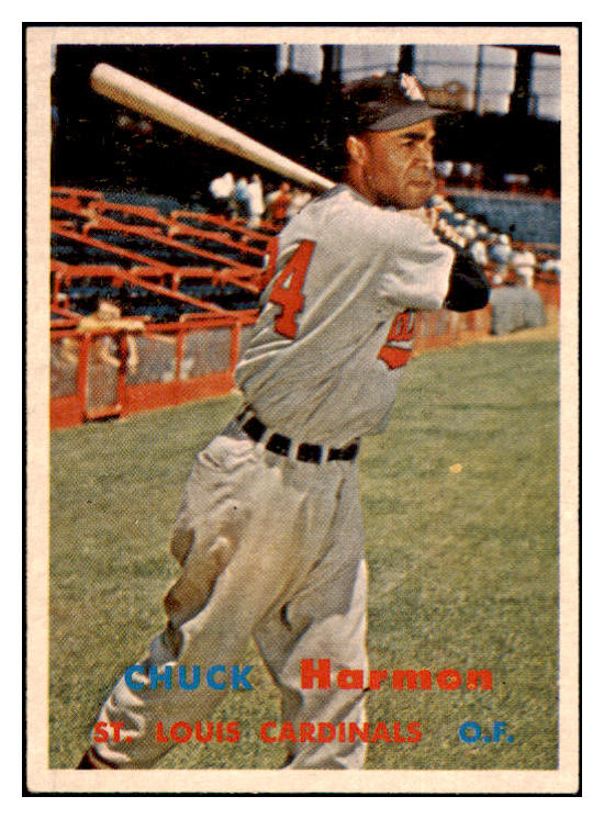 1957 Topps Baseball #299 Chuck Harmon Cardinals EX-MT 514552