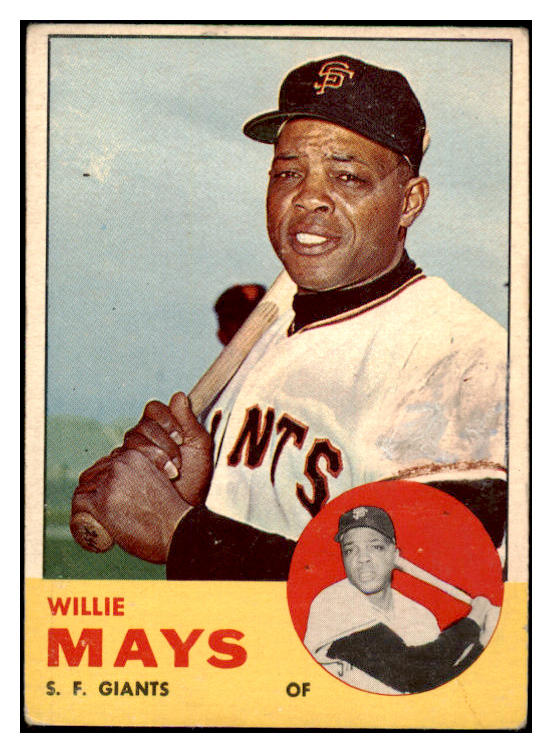 1963 Topps Baseball #300 Willie Mays Giants VG-EX 514553