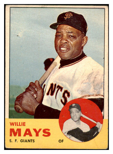 1963 Topps Baseball #300 Willie Mays Giants VG-EX 514553