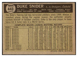 1961 Topps Baseball #443 Duke Snider Dodgers EX-MT 514566