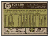 1961 Topps Baseball #563 Bob Cerv Yankees EX-MT 514572