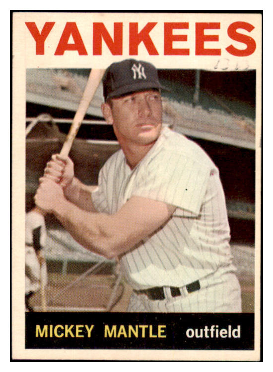 1964 Topps Baseball #050 Mickey Mantle Yankees Good erasure 514581