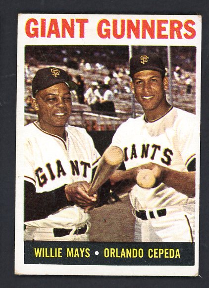 1964 Topps Baseball #306 Willie Mays Orlando Cepeda VG-EX 514591