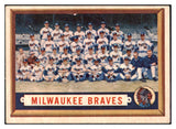 1957 Topps Baseball #114 Milwaukee Braves Team EX-MT 514624