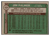 1976 Topps Baseball #450 Jim Palmer Orioles EX-MT 514651