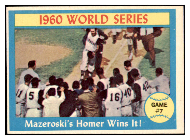 1961 Topps Baseball #312 World Series Game 7 Mazeroski EX-MT 514662