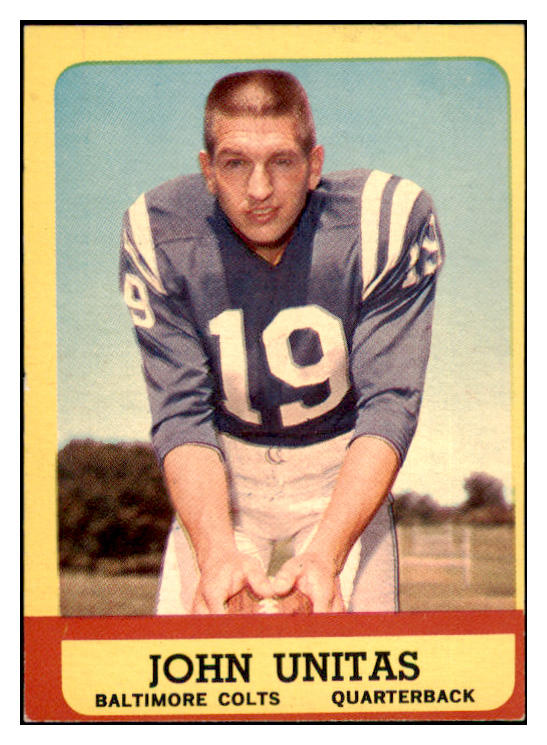 1963 Topps Football #001 John Unitas Colts EX-MT 514671