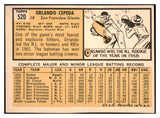 1963 Topps Baseball #520 Orlando Cepeda Giants EX-MT 514678