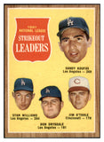 1962 Topps Baseball #060 N.L. Strike Out Leaders Koufax EX-MT 514679