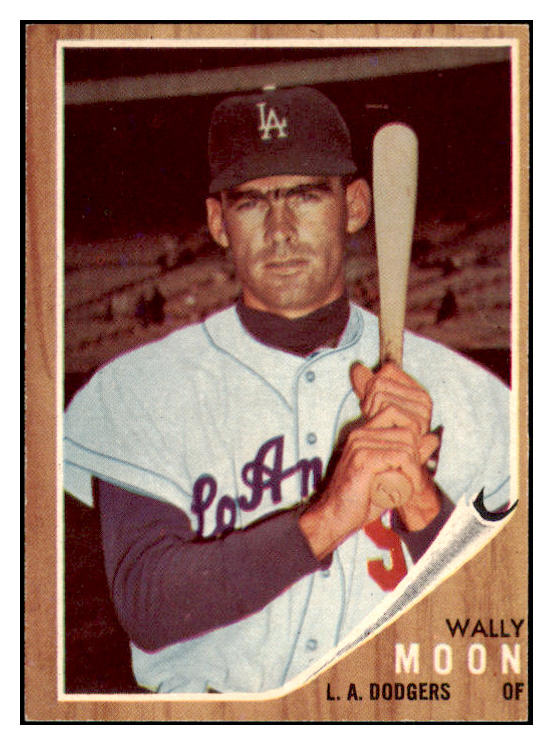 1962 Topps Baseball #190 Wally Moon Dodgers EX-MT Variation 514684