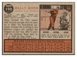 1962 Topps Baseball #190 Wally Moon Dodgers EX-MT Variation 514684