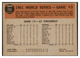 1962 Topps Baseball #234 World Series Game 3 Roger Maris EX-MT 514686