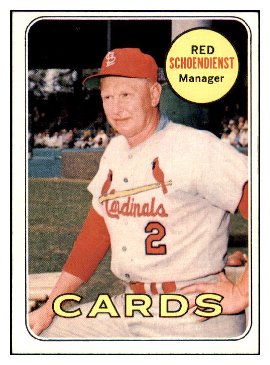 1969 Topps Baseball #462 Red Schoendienst Cardinals EX-MT 514701