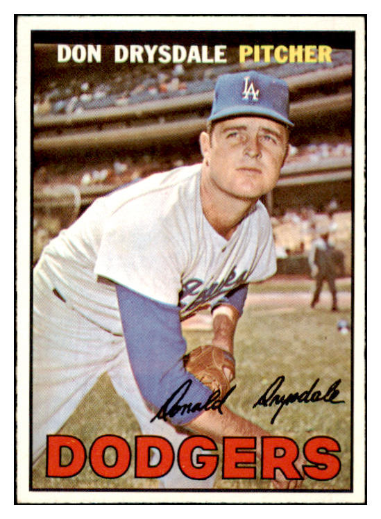 1967 Topps Baseball #055 Don Drysdale Dodgers EX-MT 514714