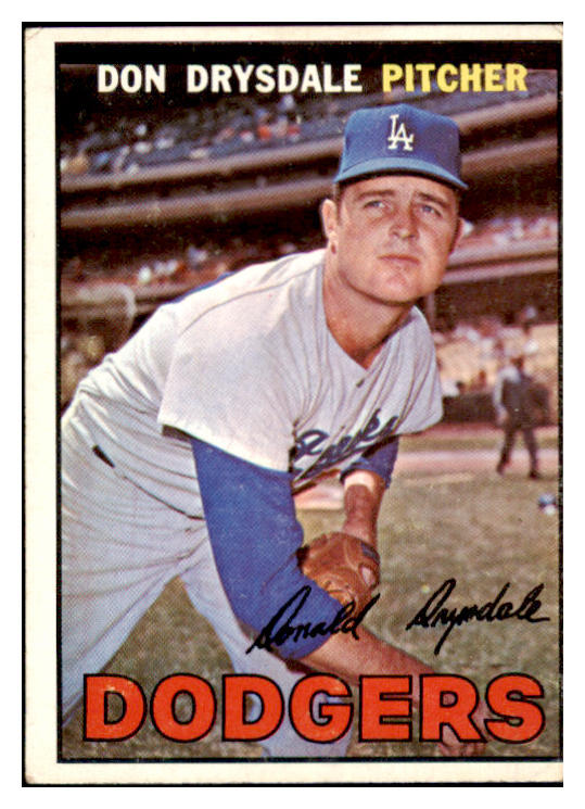 1967 Topps Baseball #055 Don Drysdale Dodgers VG-EX 514715