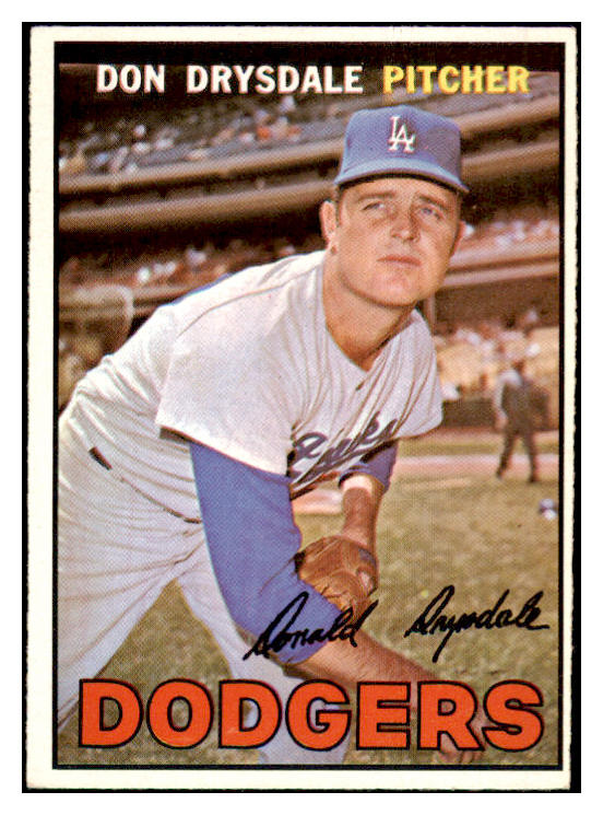 1967 Topps Baseball #055 Don Drysdale Dodgers VG-EX 514720