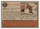 1962 Topps Baseball #147 Bill Kunkel A's EX-MT Variation 514733