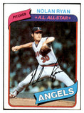 1980 Topps Baseball #580 Nolan Ryan Angels EX 514746