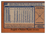 1978 Topps Baseball #400 Nolan Ryan Angels NR-MT 514749