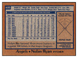 1978 Topps Baseball #400 Nolan Ryan Angels EX-MT 514750