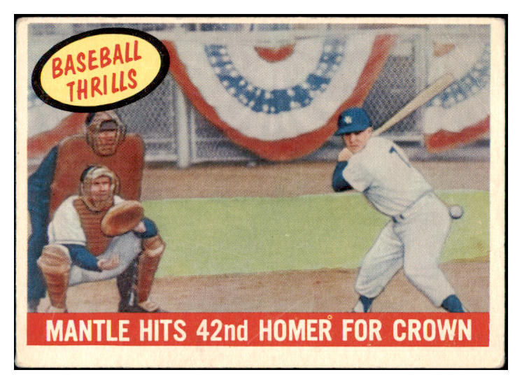 1959 Topps Baseball #461 Mickey Mantle IA Yankees VG-EX 514752