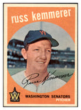 1959 Topps Baseball #191 Russ Kemmerer Senators EX-MT 514776