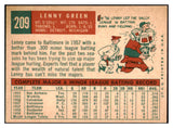 1959 Topps Baseball #209 Lenny Green Orioles EX-MT 514777