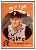 1959 Topps Baseball #012 Vern Law Pirates EX-MT 514789