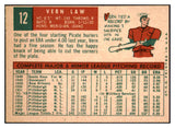 1959 Topps Baseball #012 Vern Law Pirates EX-MT 514789