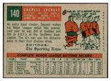 1959 Topps Baseball #140 Charlie Secrest A's EX-MT 514800