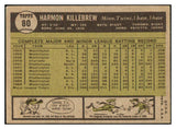 1961 Topps Baseball #080 Harmon Killebrew Twins VG-EX 514812