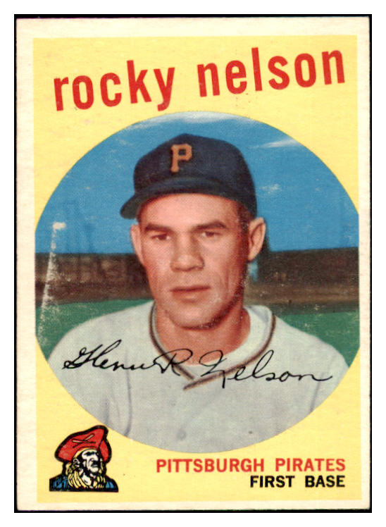 1959 Topps Baseball #446 Rocky Nelson Pirates EX-MT 514814