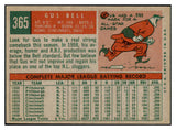 1959 Topps Baseball #365 Gus Bell Reds EX-MT 514825