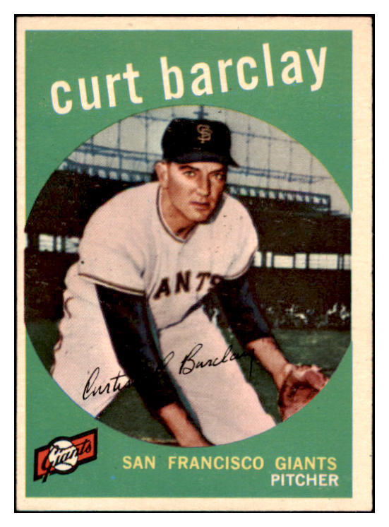 1959 Topps Baseball #307 Curt Barclay Giants EX-MT 514832