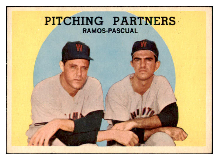 1959 Topps Baseball #291 Camilo Pascual Pedro Ramos EX-MT 514840