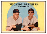 1959 Topps Baseball #291 Camilo Pascual Pedro Ramos EX-MT 514840