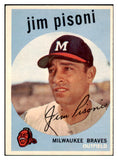 1959 Topps Baseball #259 Jim Pisoni Braves EX-MT 514844