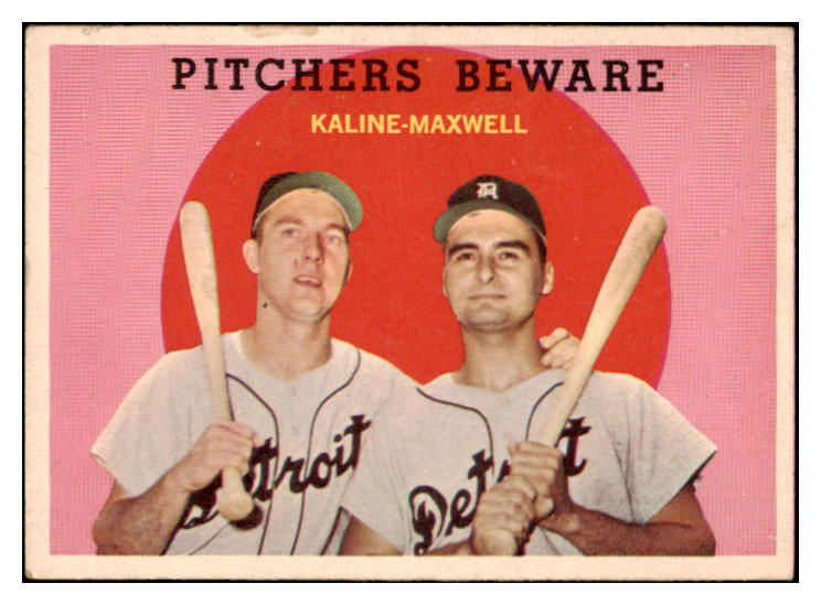 1959 Topps Baseball #034 Al Kaline Charlie Maxwell VG-EX 514857