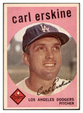 1959 Topps Baseball #217 Carl Erskine Dodgers EX-MT 514861