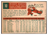 1959 Topps Baseball #010 Mickey Mantle Yankees PR-FR 514868